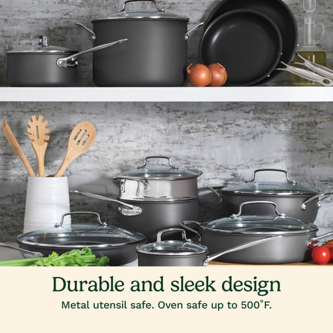 Cuisinart olla 4qt con tapa de vidrio para coccion uniforme.