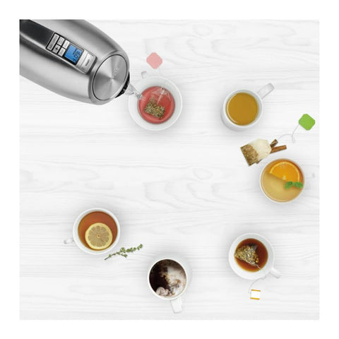 Panel de controles con seis preajustes, cómodo y rápido para el té.