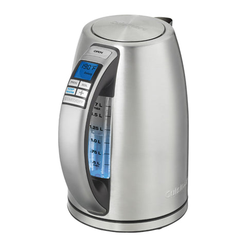 Cuisinart PerfecTemp, tetera-inalambrica, vista frontal con base estable y manejo cómodo.