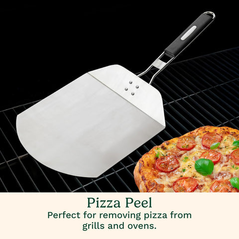 Pizza en horno lista con piedra Cuisinart para resultados consistentes.