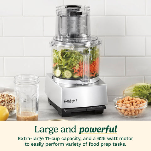 Cuisinart Pro Custom 11: tubo de alimentación grande para frutas y verduras enteras