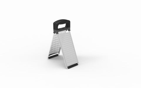Rallador Cuisinart 2 en 1 con mango ergonómico, ideal para rallado directo sobre alimentos.