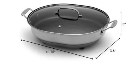 Tapa de cristal de la sartén eléctrica Cuisinart para controlar la cocción fácilmente.
