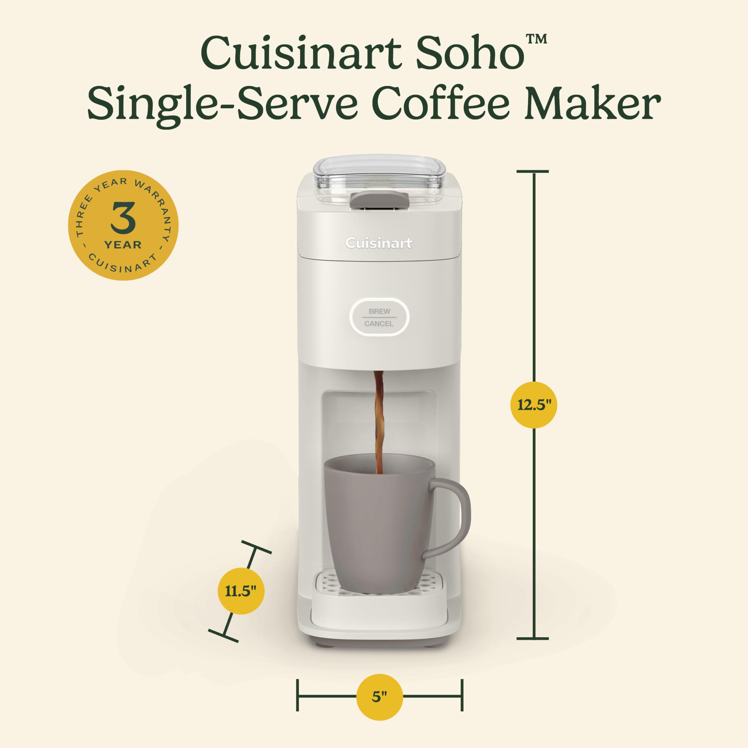 Cuisinart Soho: apagado automático de 30 minutos para mayor tranquilidad.