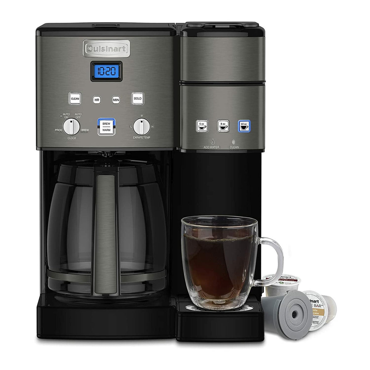 Cuisinart SS-15BKSP1 cafetera 12 tazas, vista frontal, ideal para desayunos familiares