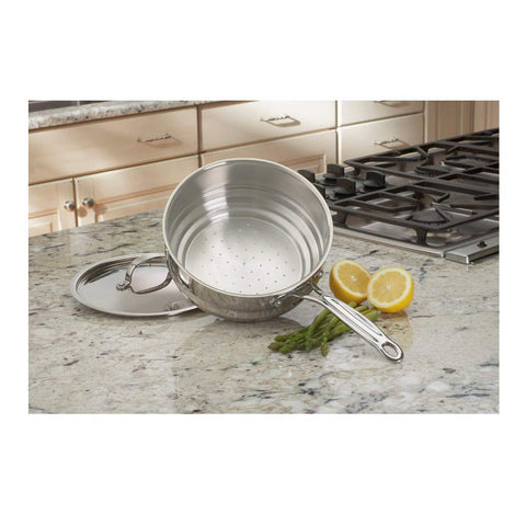 Cuisinart 7116-20 con tapa de vidrio templado para vigilar la cocción sin perder calor.