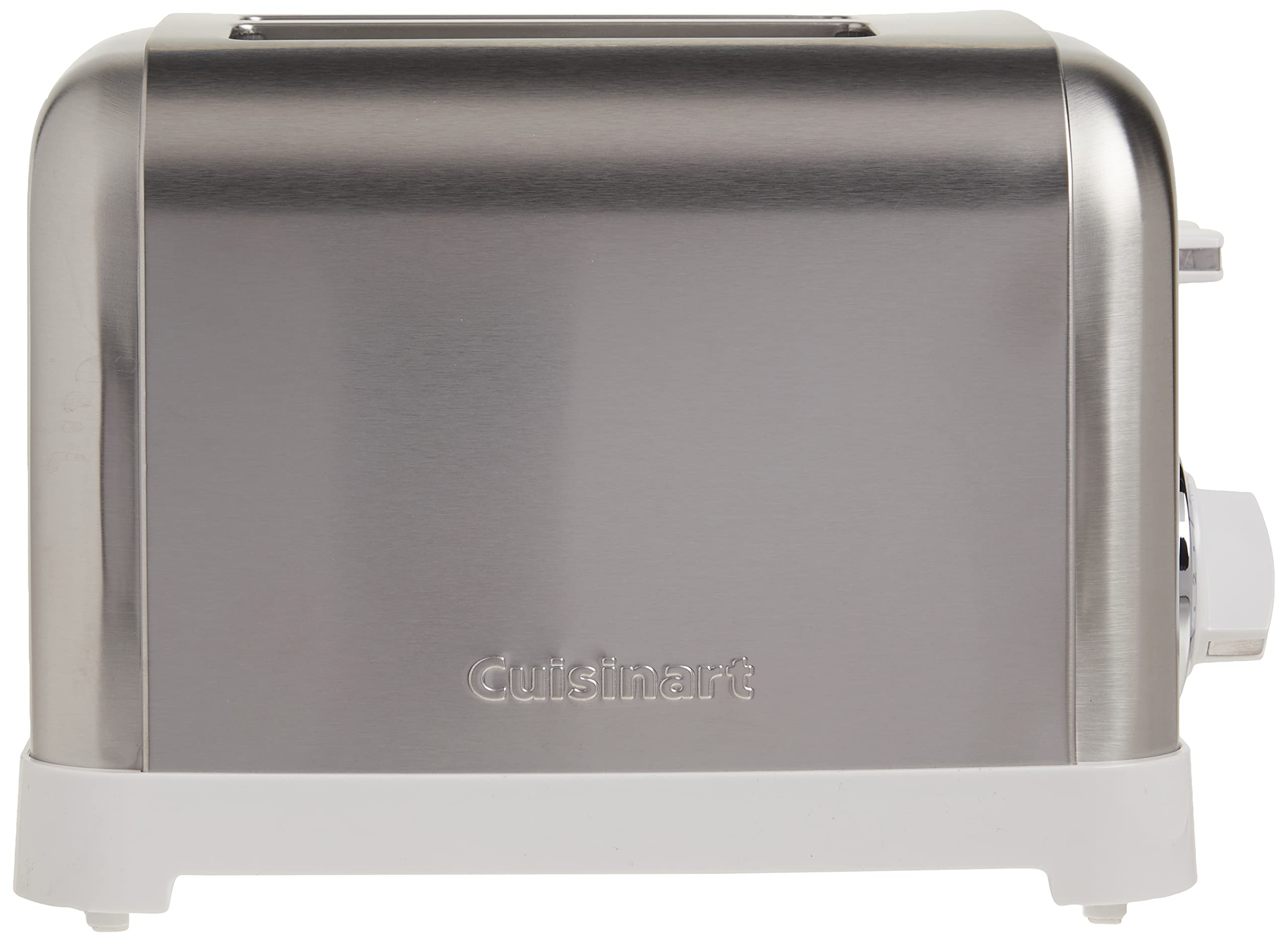 Tostadora Cuisinart CPT-180WP1 bandeja de migas deslizante para limpieza rápida.