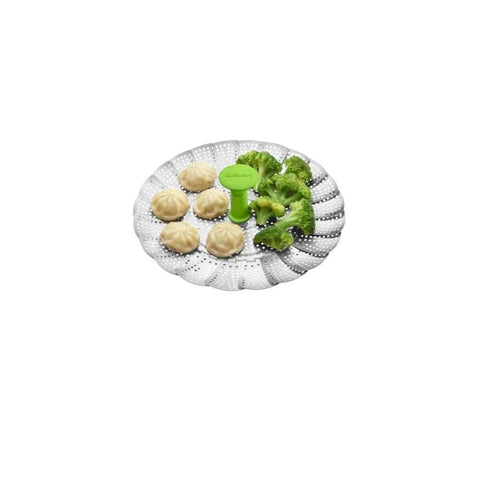 Asa expandible de vaporera Cuisinart facilita retirar alimentos