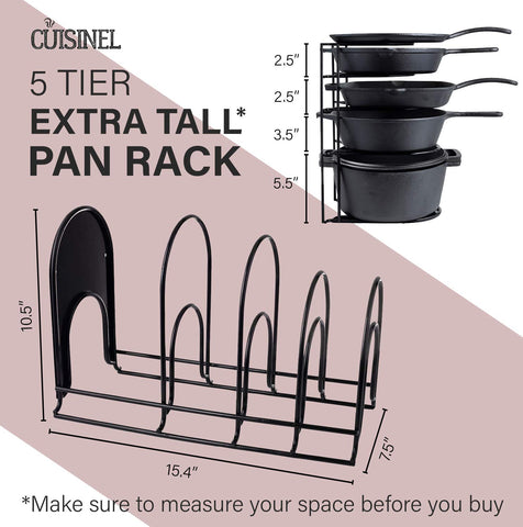 Cuisinel diseño de 5 niveles para organizar sartenes, cazos y bandejas