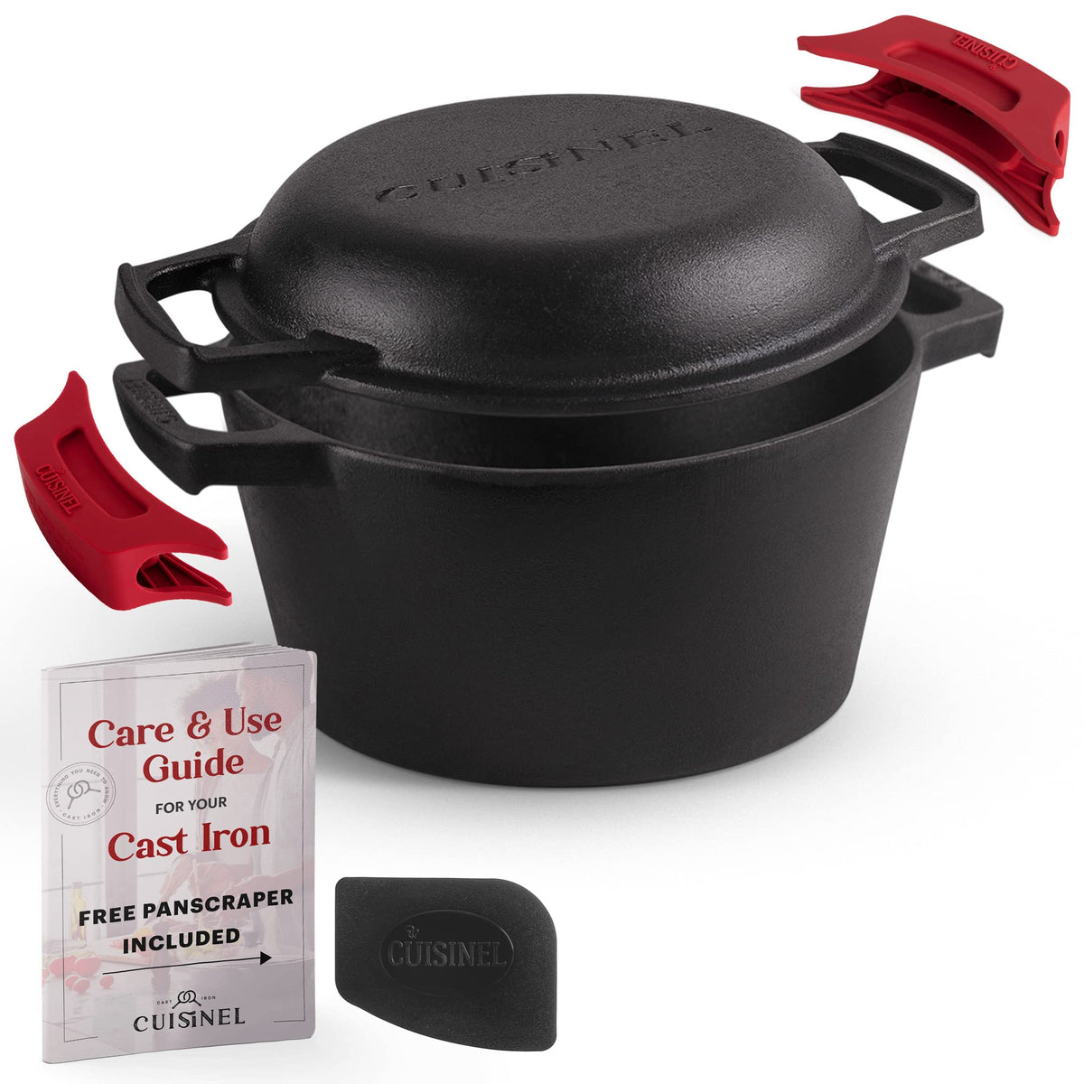 Olla de hierro Cuisinel 3 qt ideal para dorar carnes y guisar