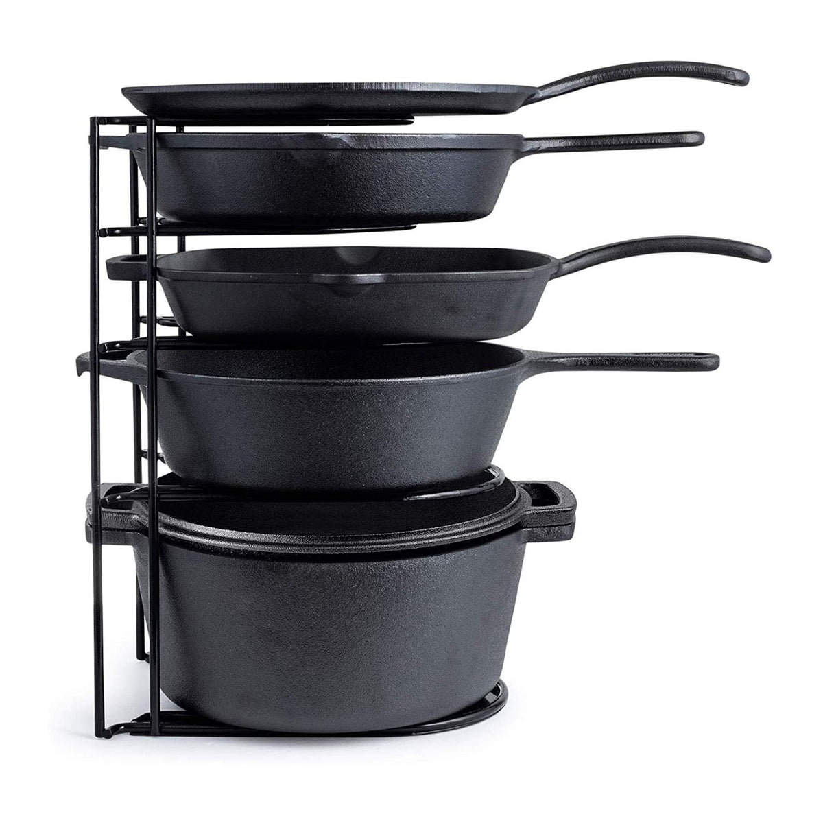 Cuisinel organizador de ollas y sartenes, 5 niveles, ahorro de espacio en la cocina
