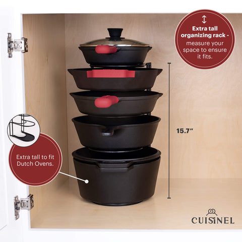 Organizador Cuisinel para uso vertical u horizontal, optimiza el espacio