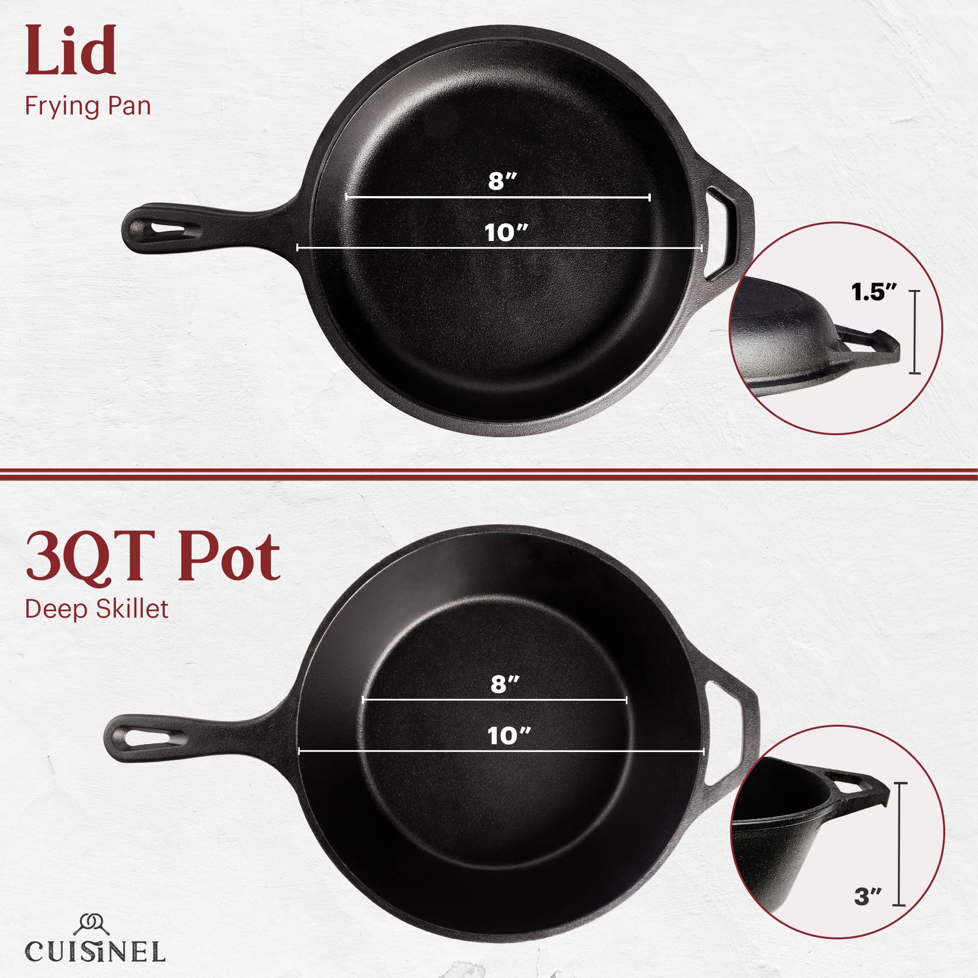 Sartén Cuisinel para uso al aire libre en parrilla.