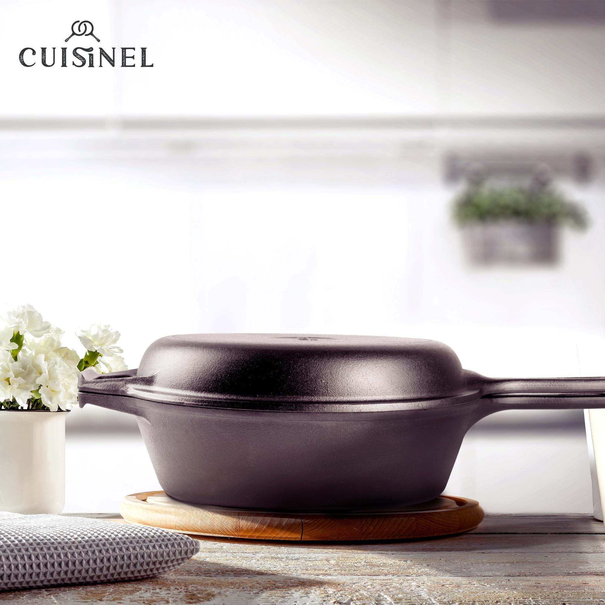 Este utensilio permite hornear pan perfecto con la sartén de hierro forjado Cuisinel.