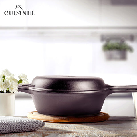 Este utensilio permite hornear pan perfecto con la sartén de hierro forjado Cuisinel.