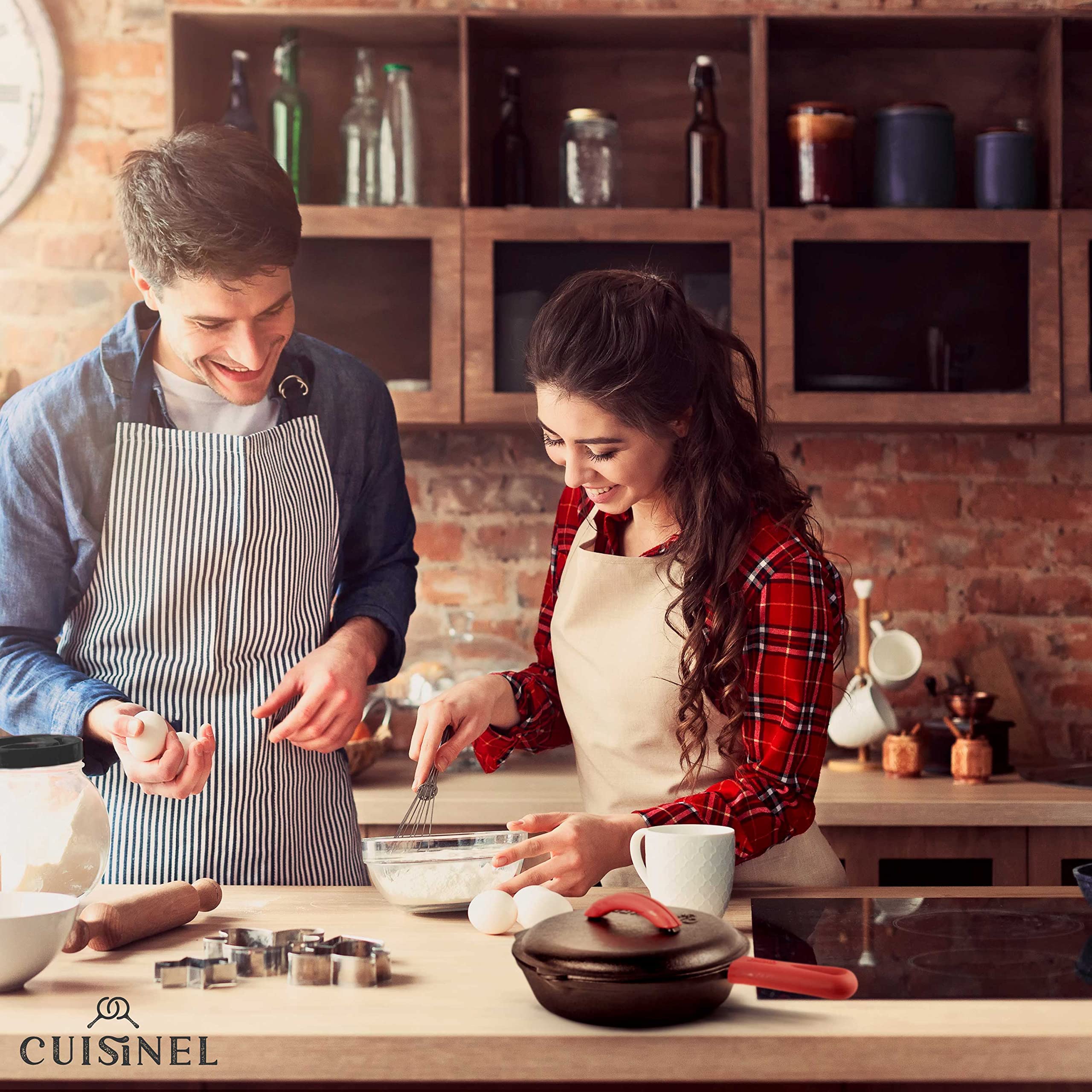Sartén Cuisinel con mango de silicona para manejo cómodo y seguro