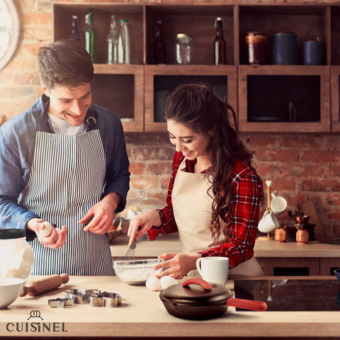 Sartén Cuisinel con mango de silicona para manejo cómodo y seguro