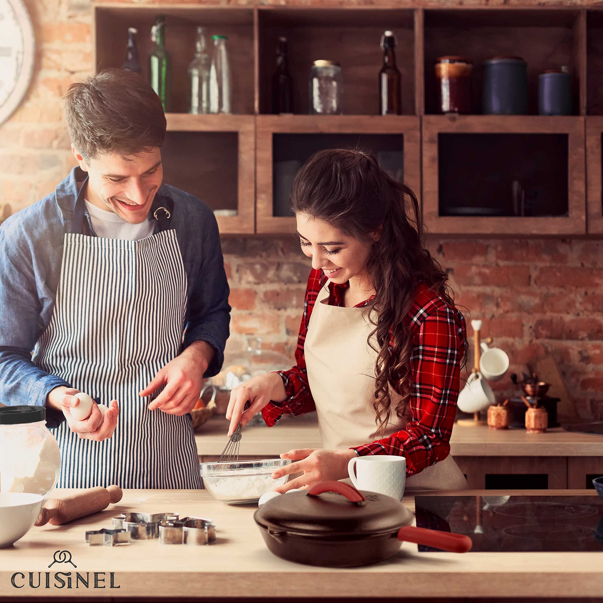 Tapa de hierro para sartén Cuisinel 12 pulgadas mejora la cocción