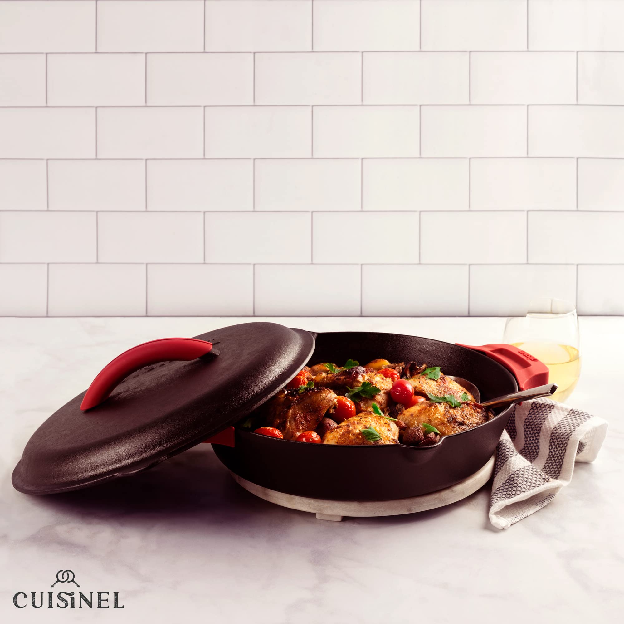 Tapa de hierro Cuisinel guía de cuidado incluida