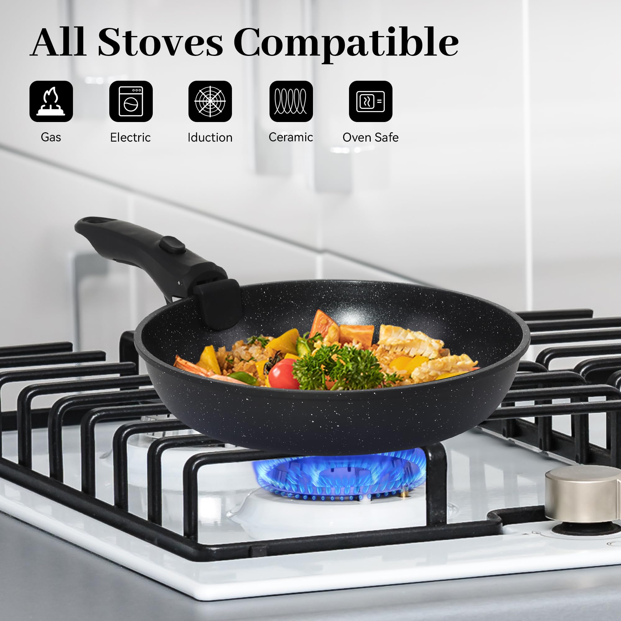 Cuisinluv compatible con inducción para mayor versatilidad.
