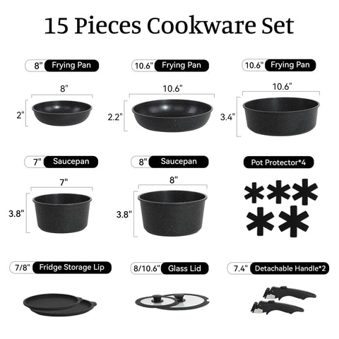 Cuisinluv mango desmontable, manejo cómodo y seguro para la cocina.