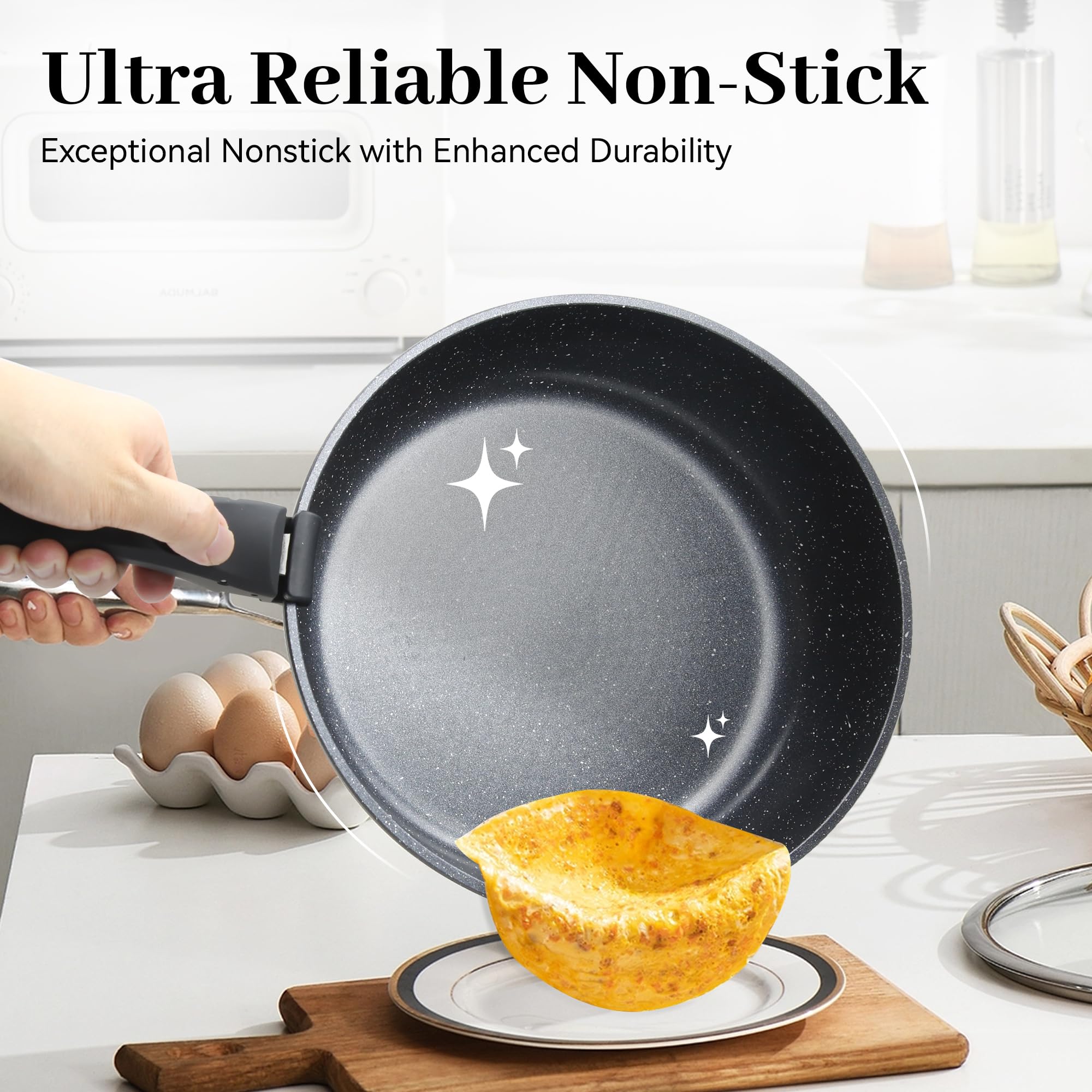 Cuisinluv revestimiento antiadherente, cocción limpia y fácil limpieza.