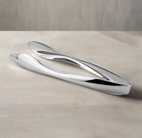 Pinzas Cuisinox de acero inoxidable, acabado espejo, útiles para servir platos pequeños.