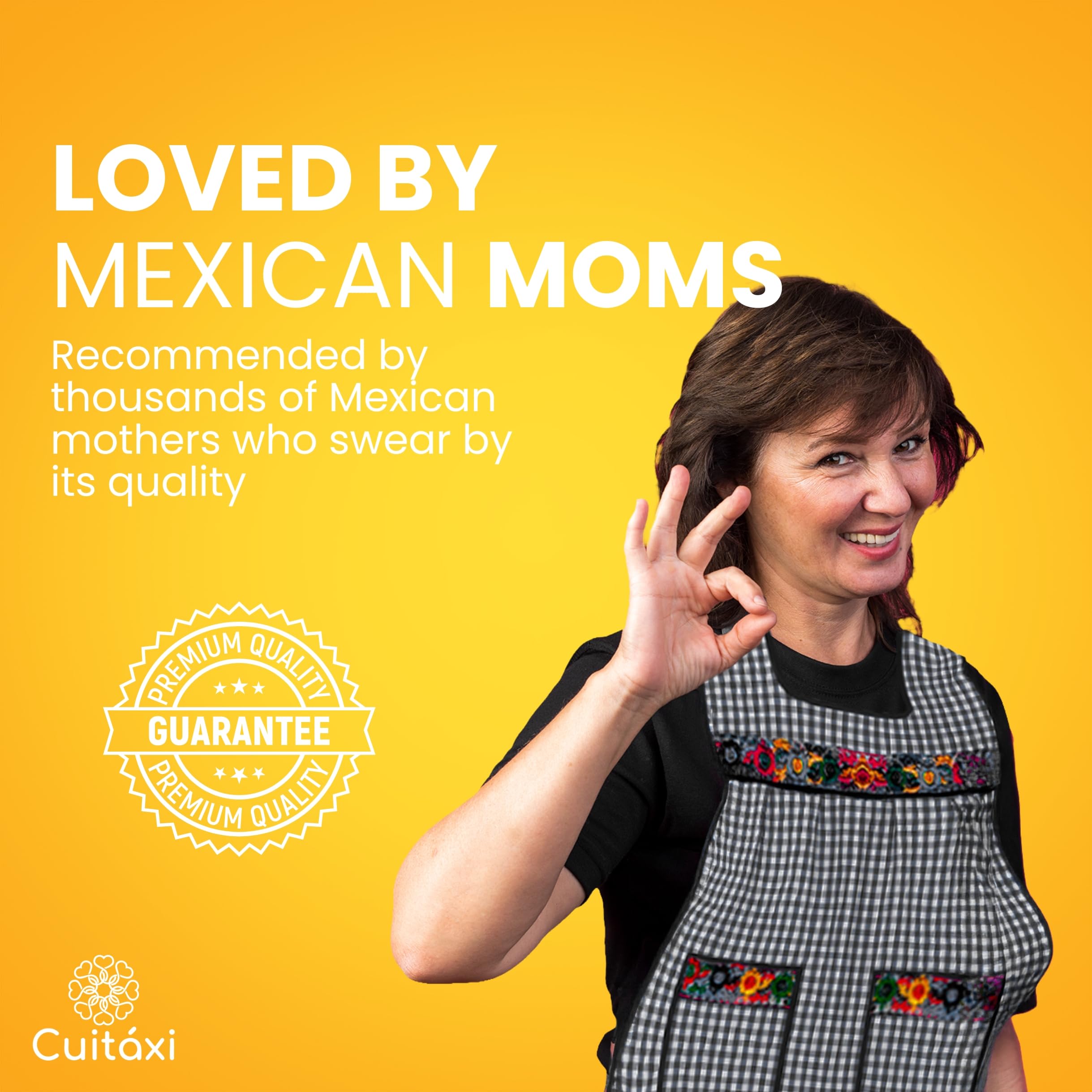 Cuitáxi delantal hecho en México, moda funcional y duradera.