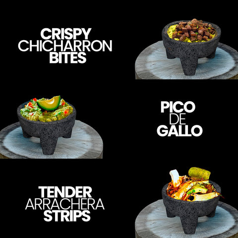Cuitáxi pack incluye molcajete, pilón y calentador para empezar.