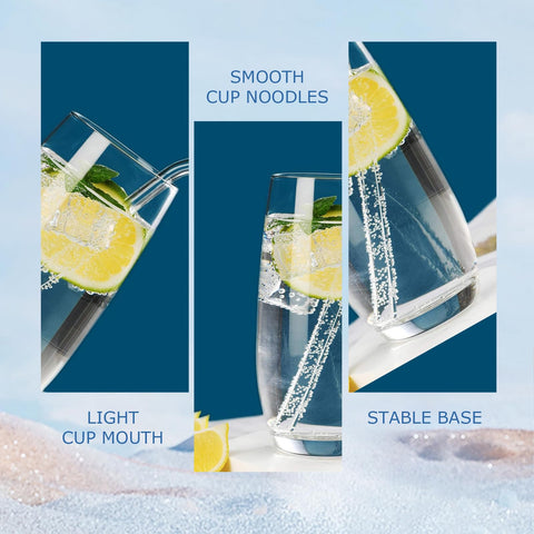 CUKBLESS vaso highball con base gruesa, mayor estabilidad en cada sorbo
