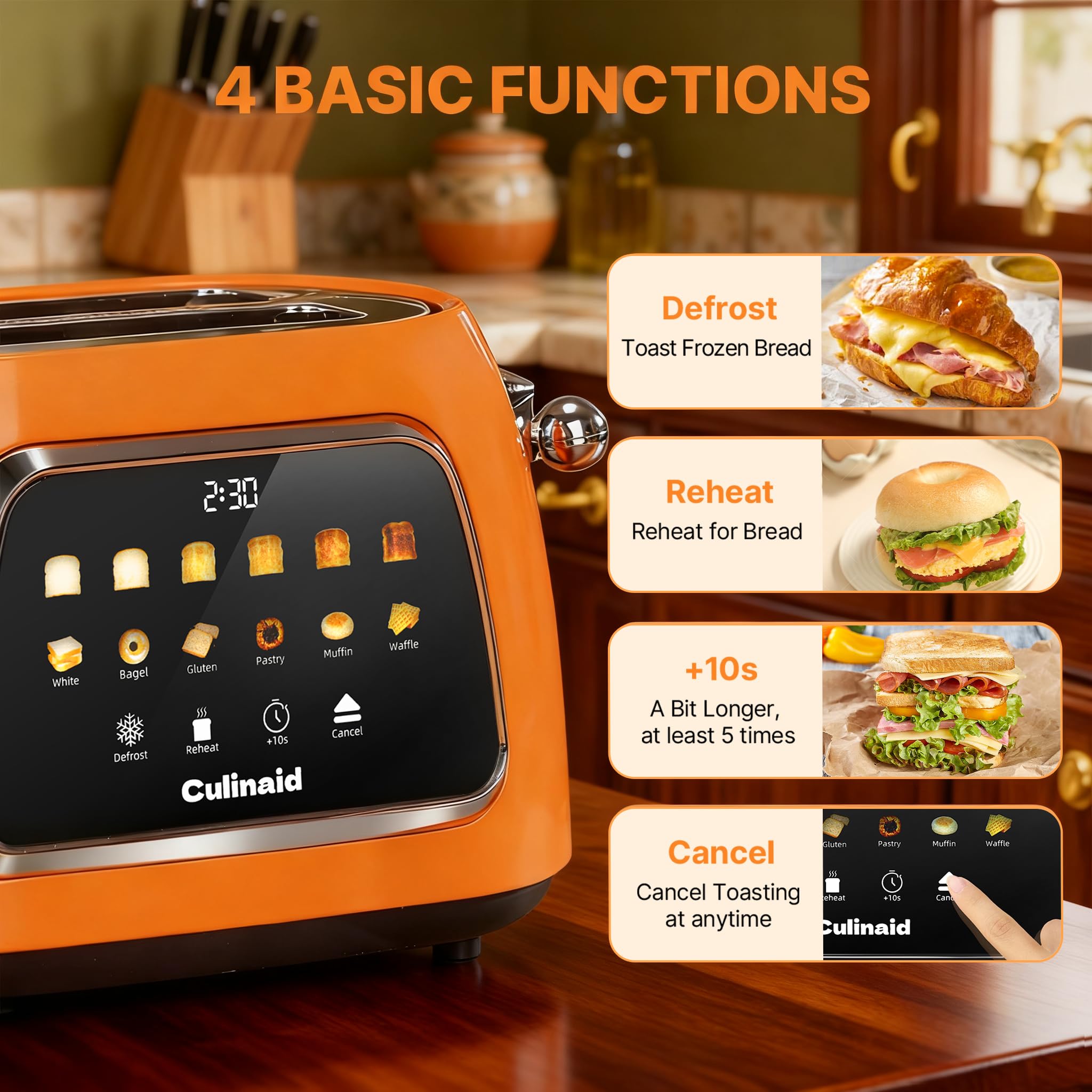 Culinaid tostadora memoria digital recuerda tu nivel de tostado