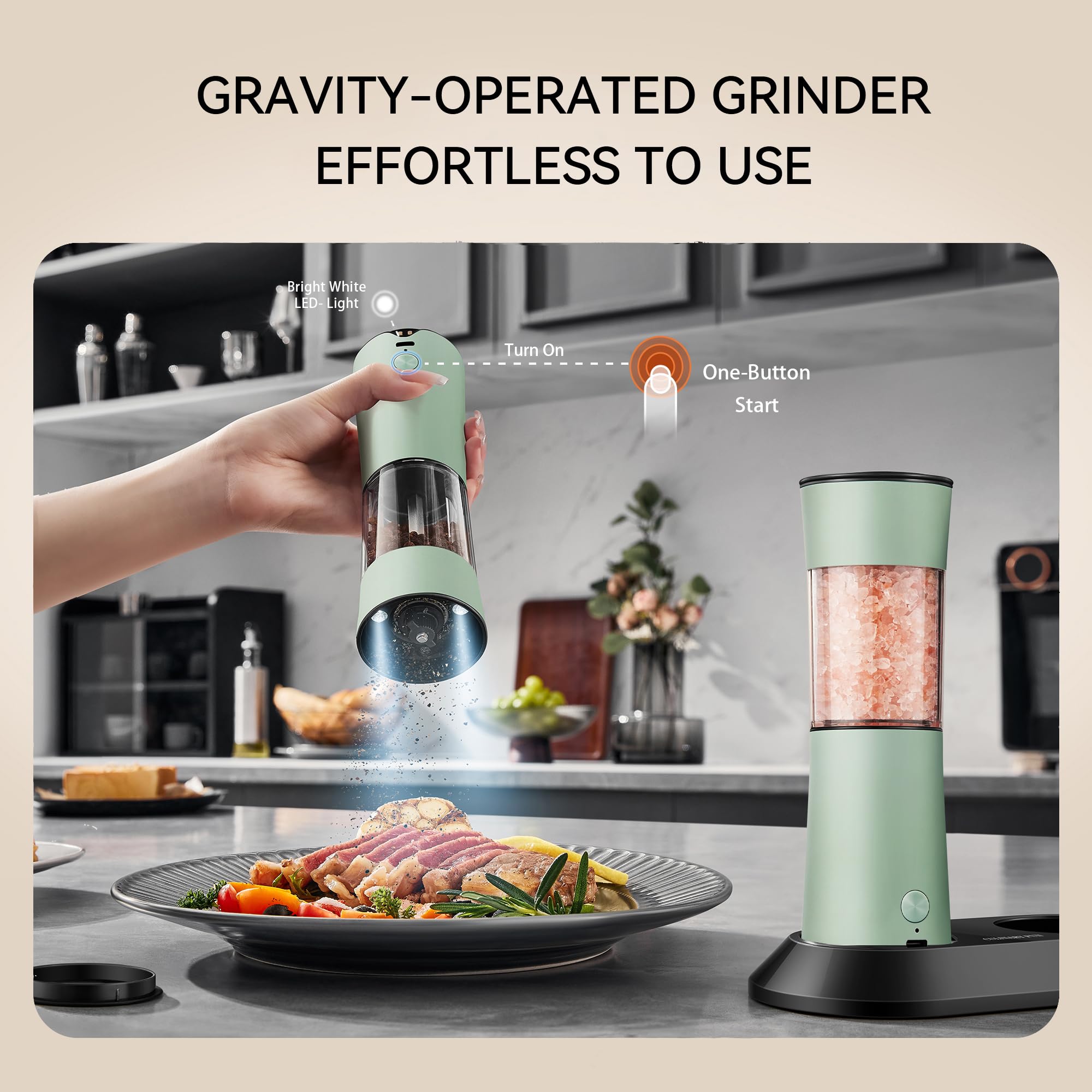 CULINARY FUN: molinillo cerámico ajustable para molienda fina a gruesa