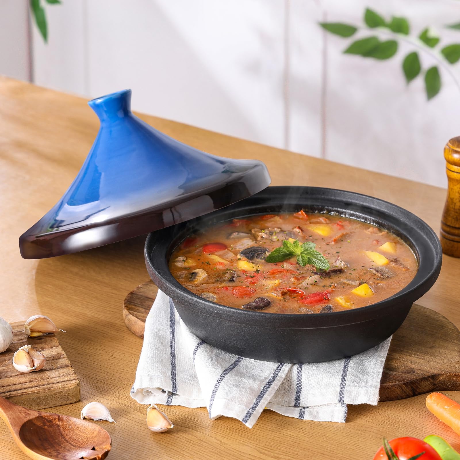 Culivora Tajine libre de plomo y cadmio para mayor seguridad.