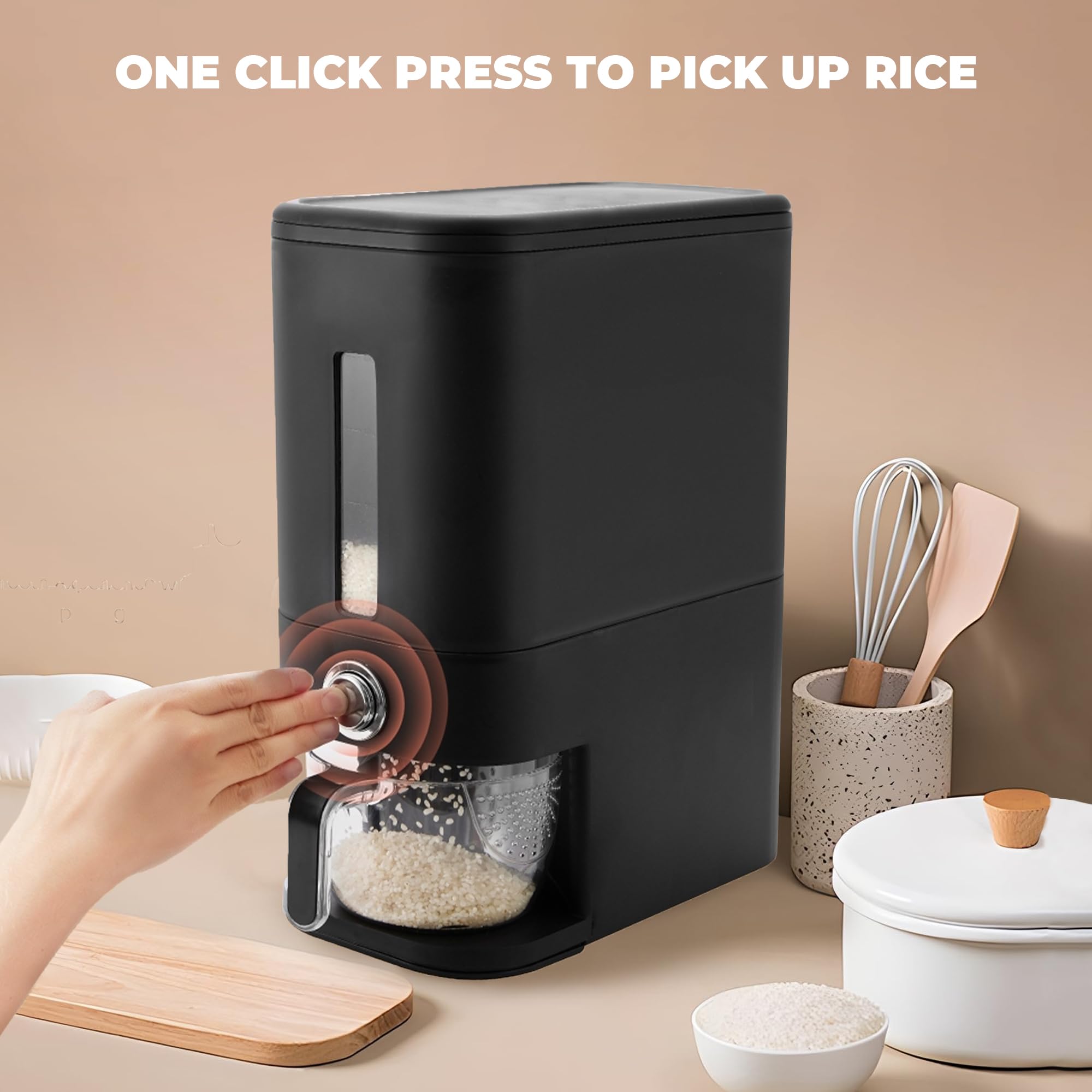 Culmino kit incluye taza medidora para porciones precisas al cocinar.