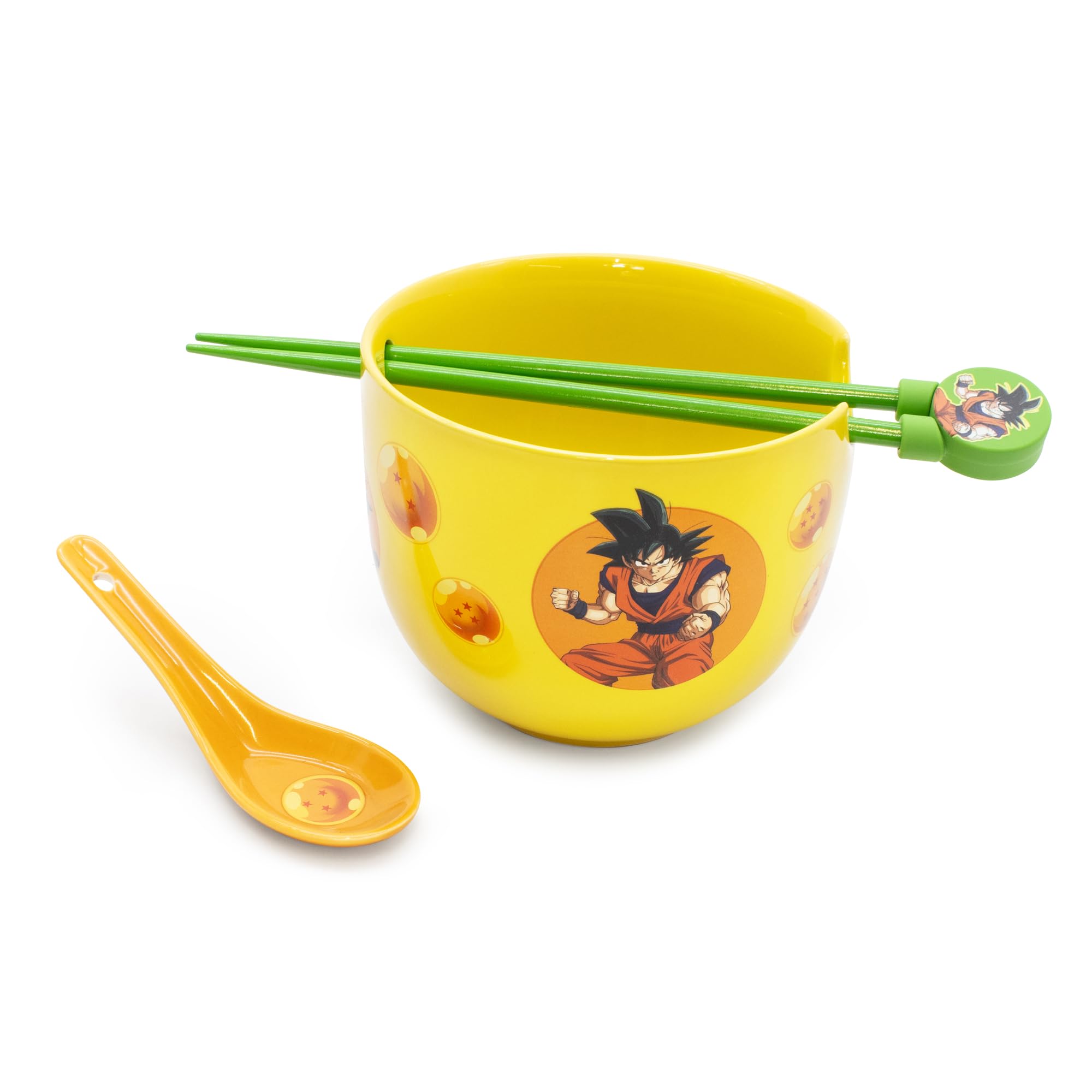 Culture Fly Dragon Ball Z tazon ramen 20oz amarillo para porciones abundantes.