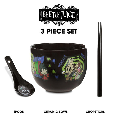 Palillos Beetlejuice Culture Fly con diseño temático para comer con estilo.