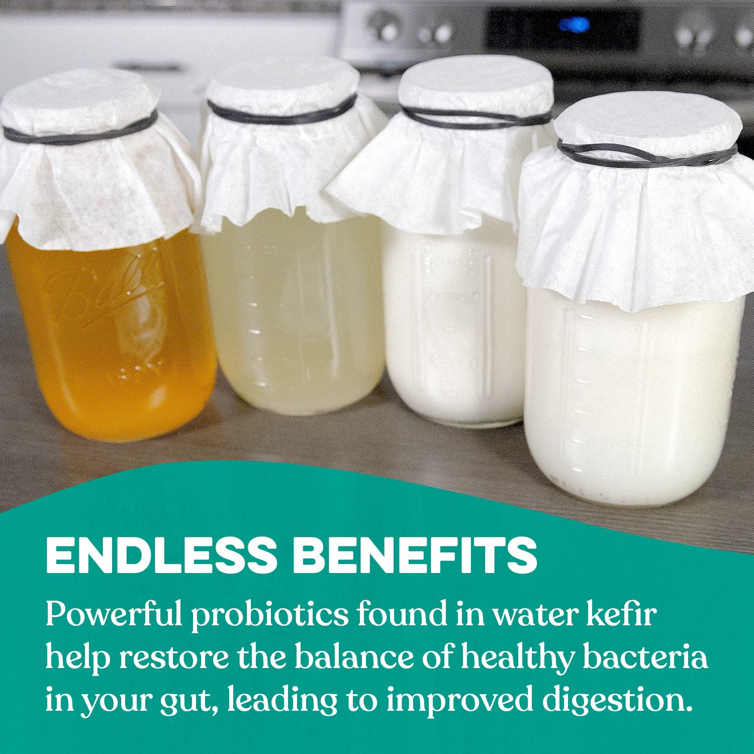 Cultures For Health Kefir Starter para bebidas diversas, listo para probar.