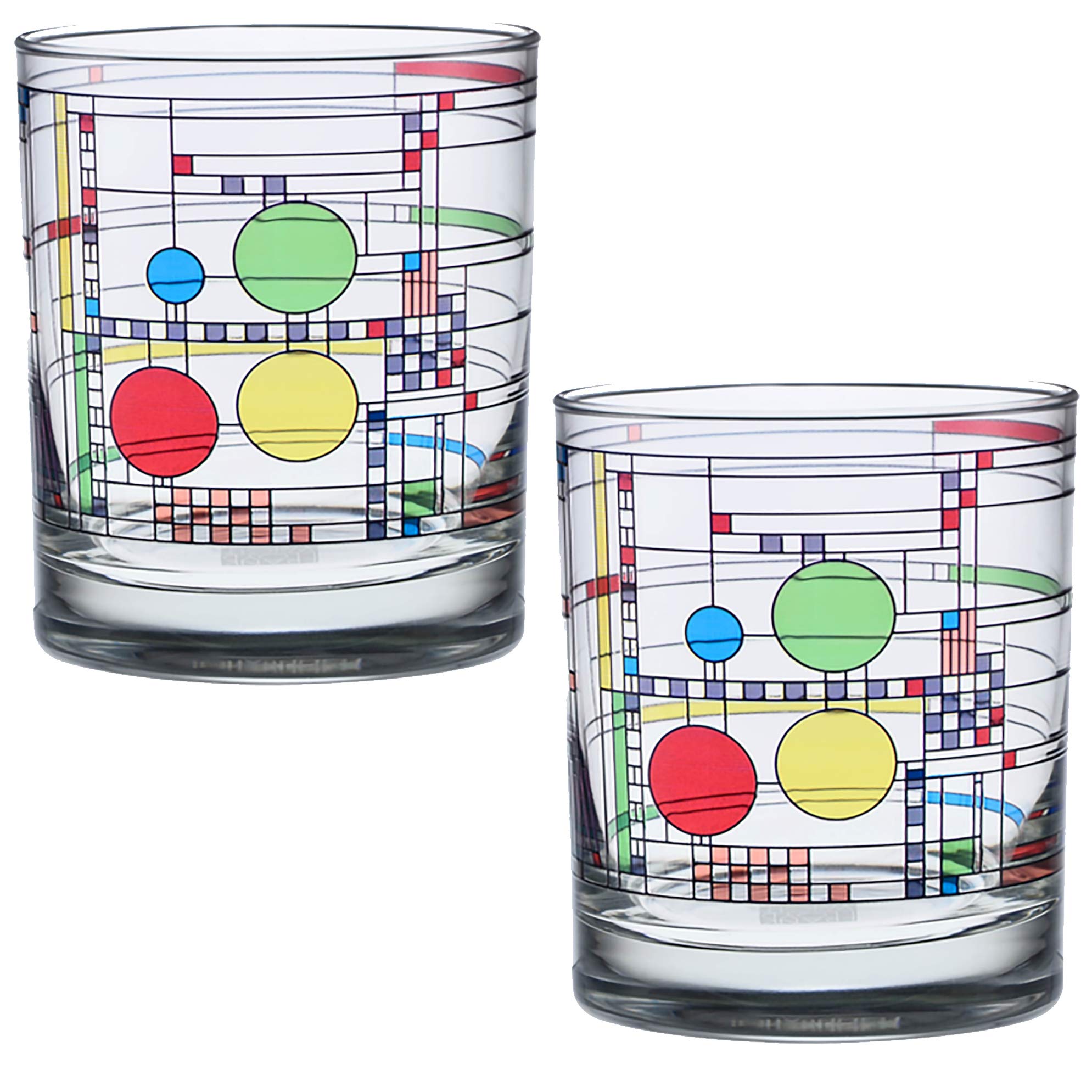 Vaso DOF Culver de 14 oz con diseño Frank Lloyd Wright, ideal para presentaciones elegantes.