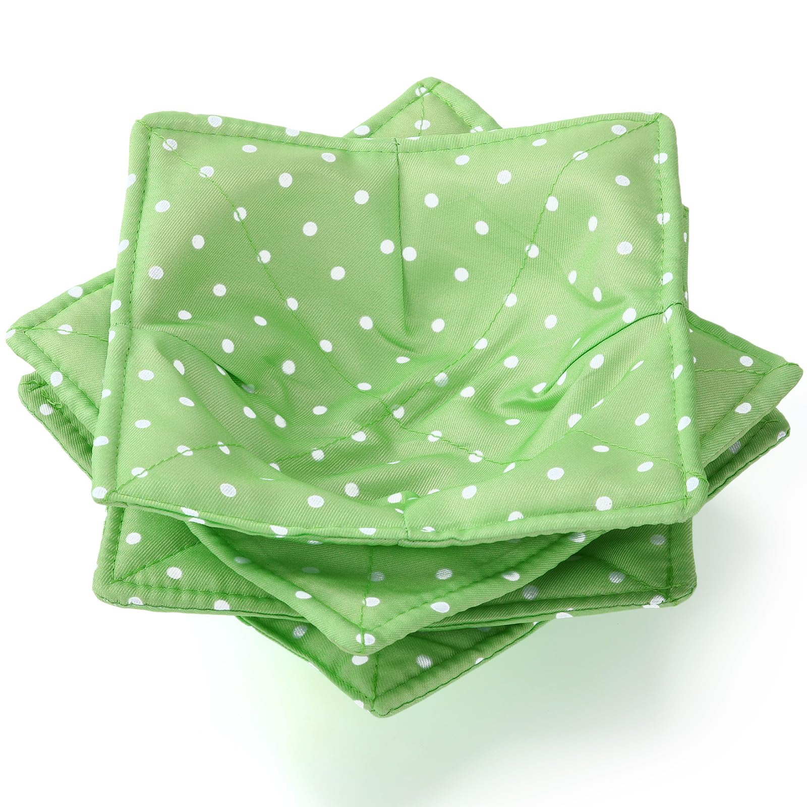 Cunhill cobertores para tazones de microondas en algodón con puntos, protegen la mesa y las manos.