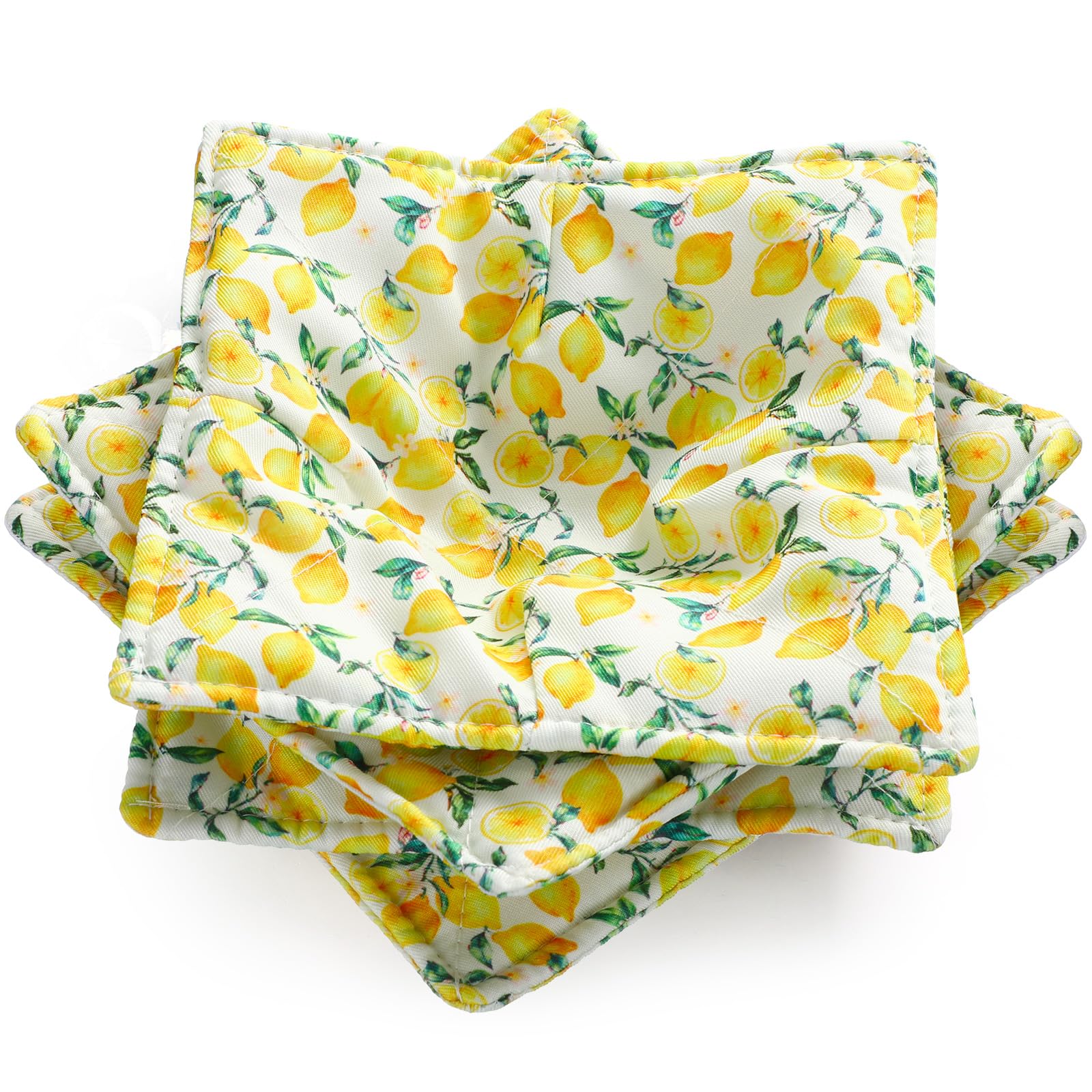 Guantes Cunhill para tazones con estilo limón, manejo seguro de platos calientes.