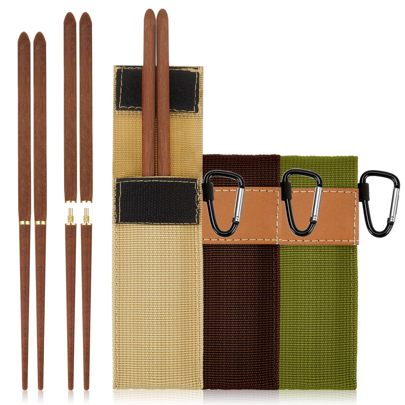 Cunhill palillos plegables con estuche, práctico para comer fuera.