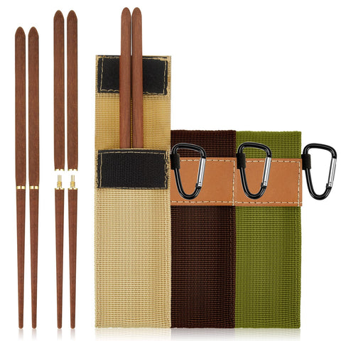 Cunhill palillos plegables con estuche, práctico para comer fuera.