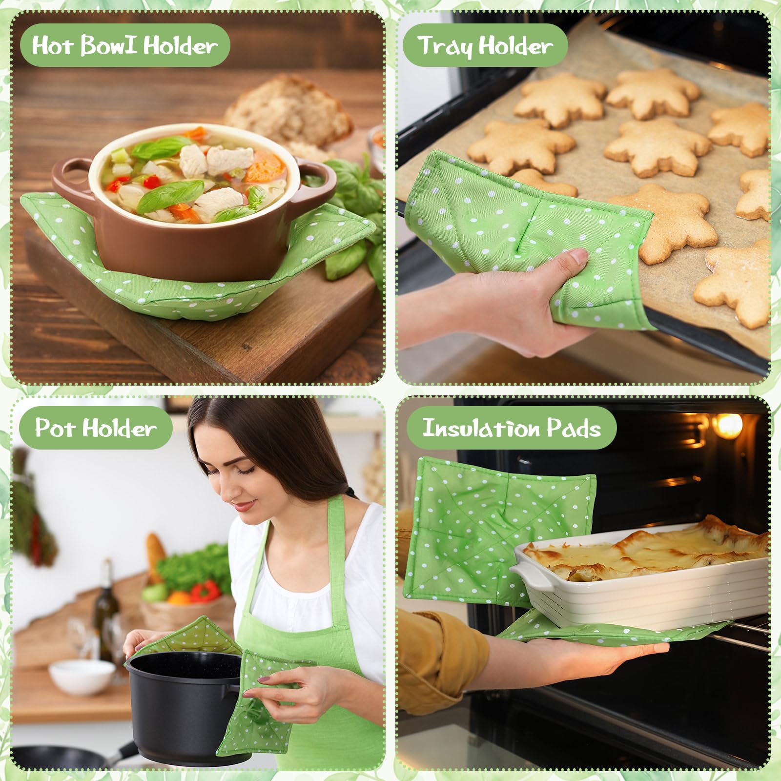 Cunhill uso práctico para mantener las tazas y tazones a salvo del calor.
