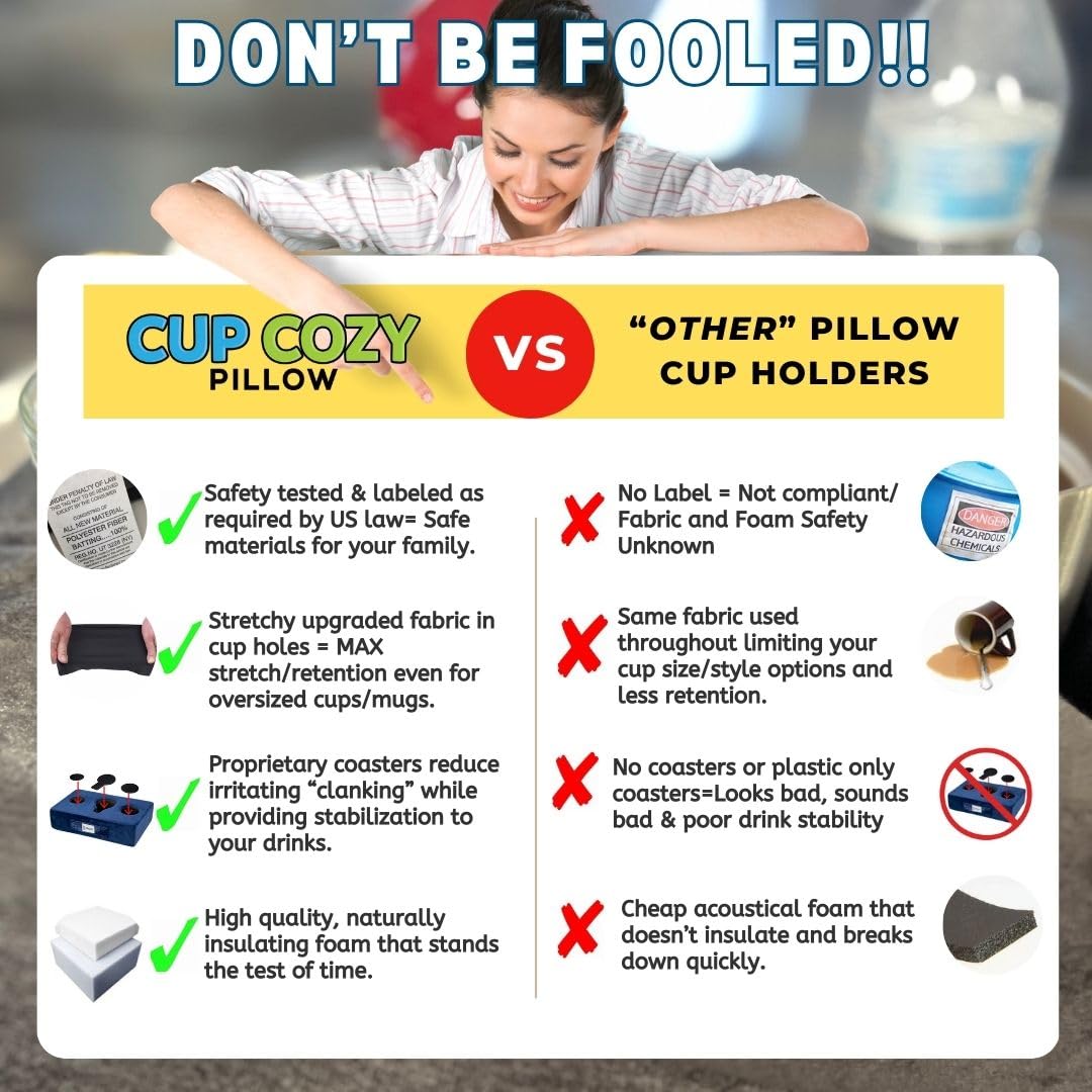 Cup Cozy Pillow ideal para reuniones familiares y momentos de descanso.