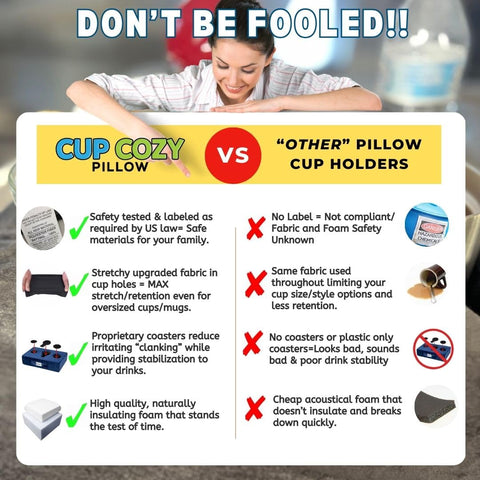 Cup Cozy Pillow ideal para reuniones familiares y momentos de descanso.