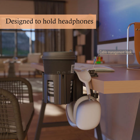 Cup-Holster dimensiones-compactas para montaje fácil en diferentes superficies