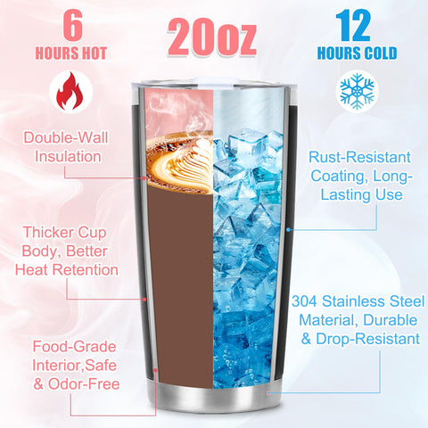 CUPLOOV capacidad de 20oz para café, té o agua.