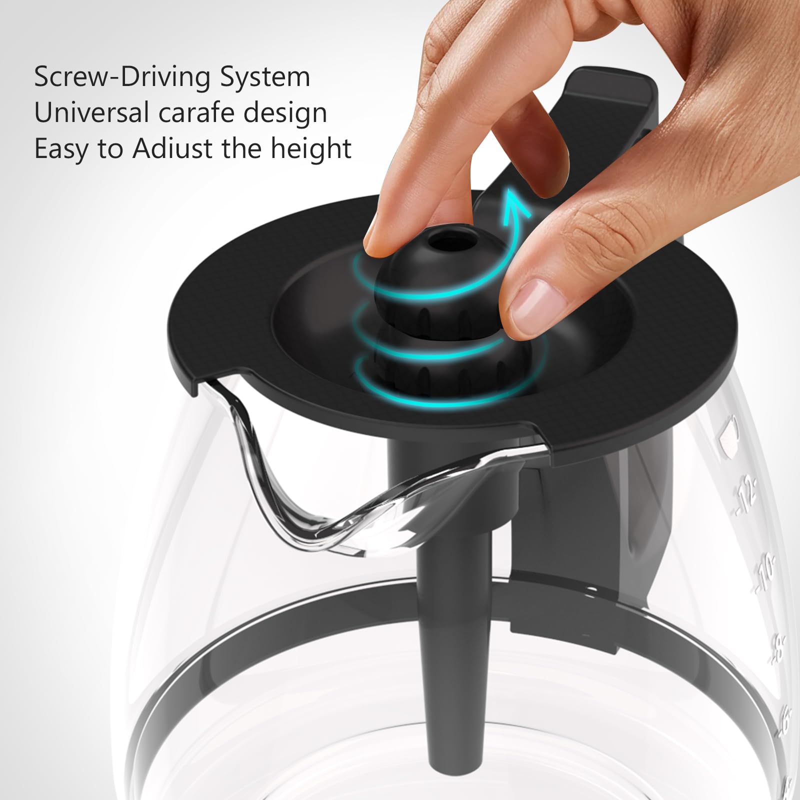 cupsync jarra repuesto para KitchenAid KCM222, capacidad estable para 12 tazas