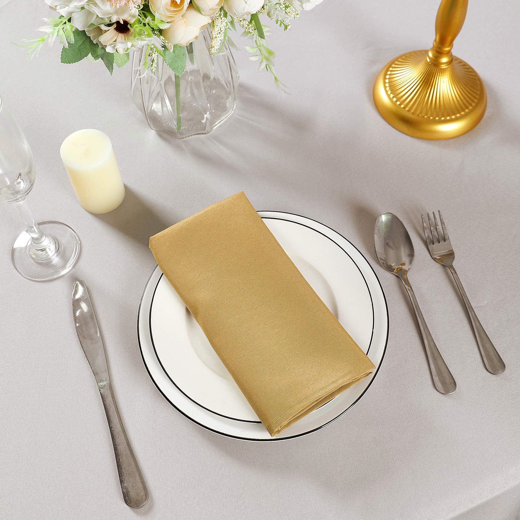 Cupuamon servilletas oro para banquetes y eventos