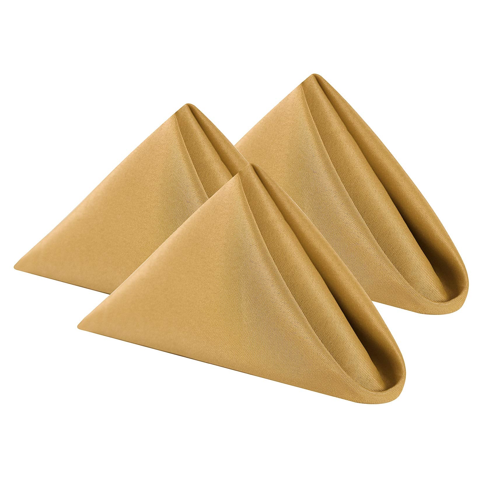 Cupuamon servilletas de tela en oro 17x17, 12 piezas, para banquetes elegantes